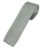 Plain Silver Mens Skinny Tie