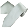 Plain Silver Mens Skinny Tie & Pocket Square Handkerchief Set