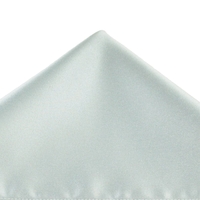 Plain Silver Pocket Square Handkerchief