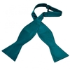 Plain Teal Green Self Tie Bow Tie