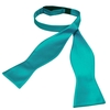 Plain Turquoise Self Tie Bow Tie