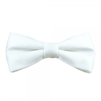 Plain White Boys Bow Tie