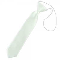 Plain White Boys Skinny Tie - 6 Months to 4 Years