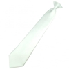 Plain White Clip-On Tie
