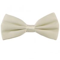 Plain White Silk Bow Tie