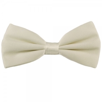 Plain White Silk Bow Tie