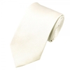 Plain White Silk Tie