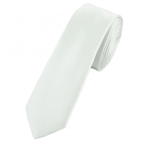 Plain White Skinny Tie