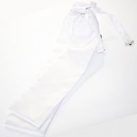 Plain White Wedding Cravat