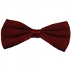 Plain Wine Red Silk Bow Tie