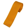 Plain Yellow Mens Knitted Tie