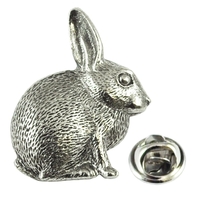 Rabbit Pewter Lapel Pin Badge