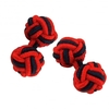 Red & Navy Blue Elastic Knot Cufflinks