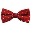 Red & White Polka Dot Silk Bow Tie