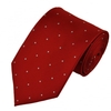 Red & White Polka Dot Silk Tie