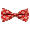 Red & White Snowflake Novelty Christmas Bow Tie