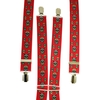 Red Skull Patterned Mens Trouser Braces