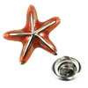 Red Starfish Lapel Pin Badge