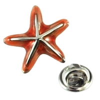 Red Starfish Lapel Pin Badge