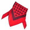 Red With Navy Blue 3-Dot & Stripes Bandana Neckerchief