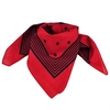 Red With Navy Blue Stripes & Polka Dot Bandana Neckerchief