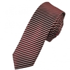Red With White Stripes Skinny Tie