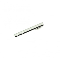 Silver 3 Stripes Skinny Tie Bar