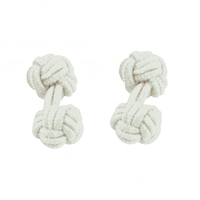 Silver Elastic Knot Cufflinks