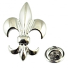 Silver Fleur de Lis Lapel Pin Badge