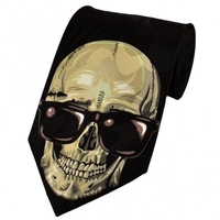 Skull In Sunglasses Novelty Tie