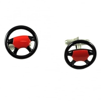 Sports Car Steering Wheel Novelty Cufflinks