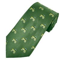 Tractors Green Silk Novelty Tie