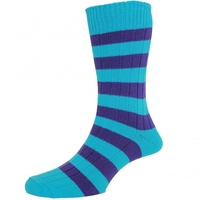 Turquoise & Purple Striped Men