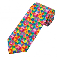 Van Buck Multi Coloured Square & Circle Patterned Cotton Men