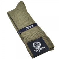 Viyella Plain Fawn Softouch No Elastic Wool Mens Socks