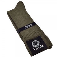 Viyella Plain Mink Softouch No Elastic Wool Mens Socks