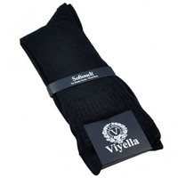 Viyella Plain Navy Blue Softouch No Elastic Wool Men