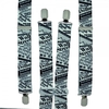 Wall Street Black & White Trouser Braces