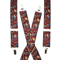 Wine Red Golf Trouser Braces