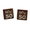 Wooden 50th Birthday Cufflinks - Nifty 50