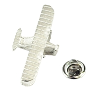 Wright Brothers Flyer Biplane Pewter English Made Lapel Pin Badge