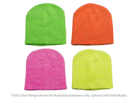 Neon Glitter Beanie Hat - Neon Pink