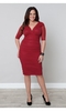 Betsy Ruched Dress in Red