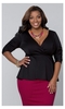 Party Ponte Peplum Top in Onyx