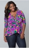 Pretty in Print Wrap Top in Fuchsia Floral Print