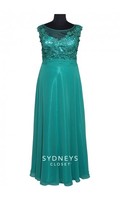Sheer Romance Gown in Jade
