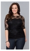 Smitten Lace Top In Onyx