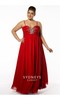 Starburst Prom Dress in Ruby Red