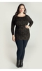 Toccara Sweater Tunic in Brown