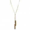 Gold Plated Chain Lariat Necklace